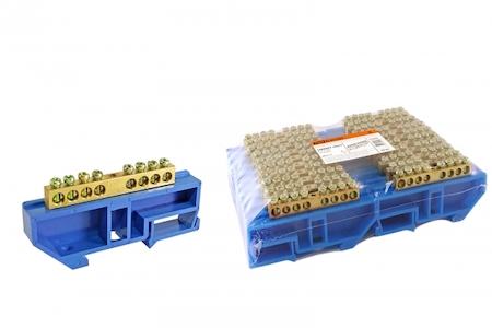 TDM ELECTRIC SQ0801-0027 Шина "N" нулевая с изолятором на DIN-рейку 6x9мм стойка бол. 8 групп TDM